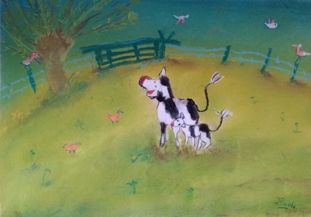 Kindertekening pastelkrijt, 2020